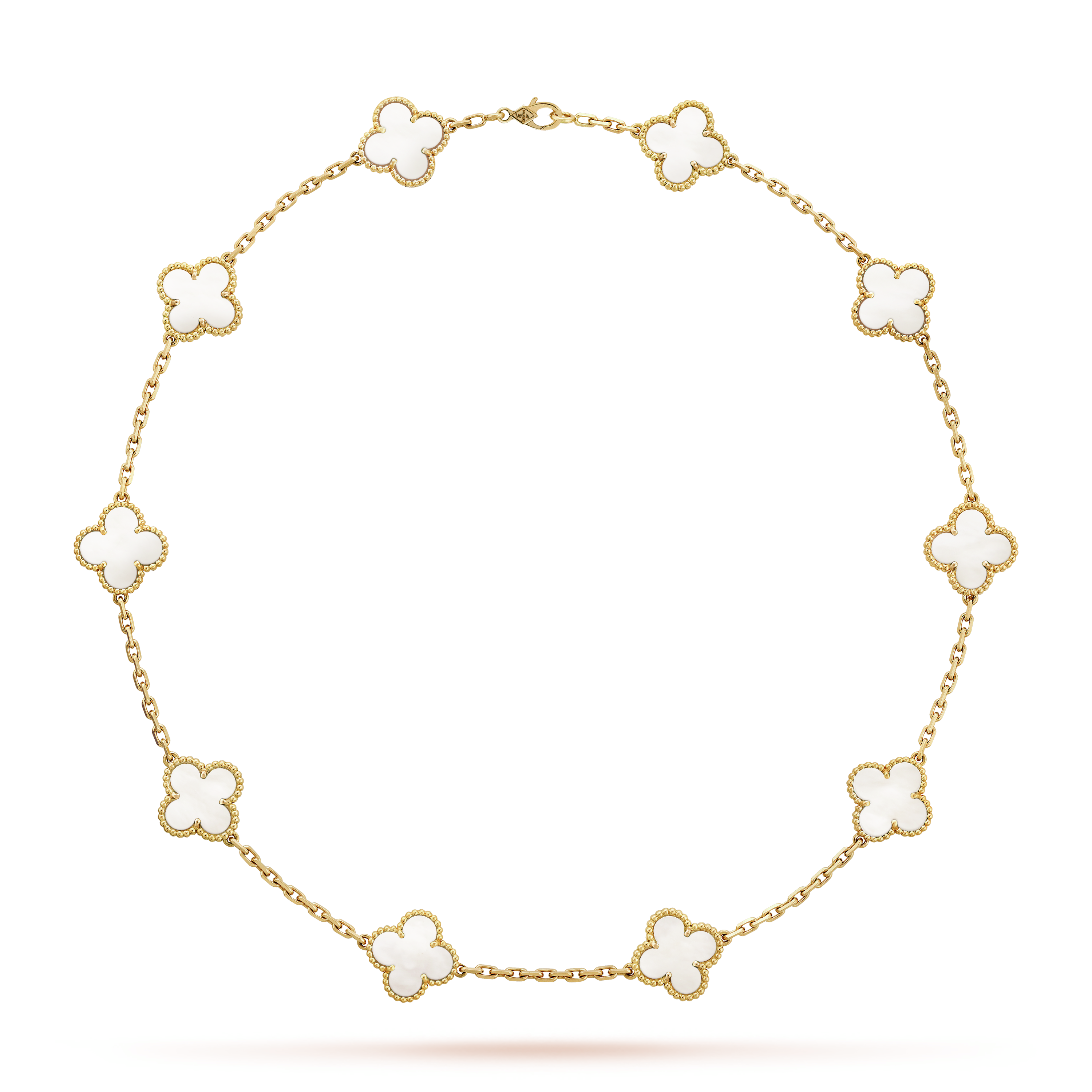 MAGNIFICENT CLOVERLEAF NECKLACE 10 DESIGNS - WHITE GOLD - BUY 1, GET 1 FREE