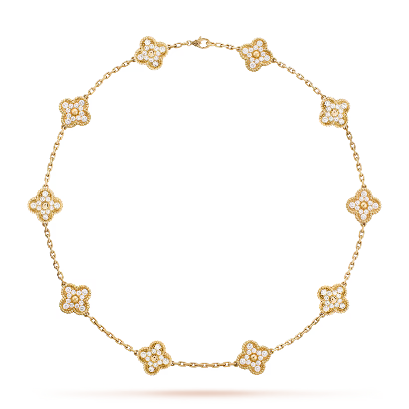 MAGNIFICENT CLOVERLEAF NECKLACE 10 DESIGNS - GOLD - BUY 1, GET 1 FREE