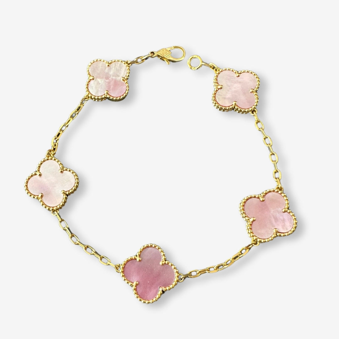 LUCKY BRACELET WITH FOUR-LEAF CLOVER IN PINK - BUY 1, GET 1 FREE