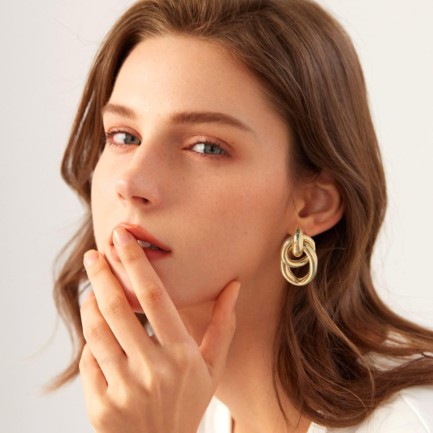 LOVE GEOMETRIC DROP EARRINGS - BUY 1, GET 1 FREE