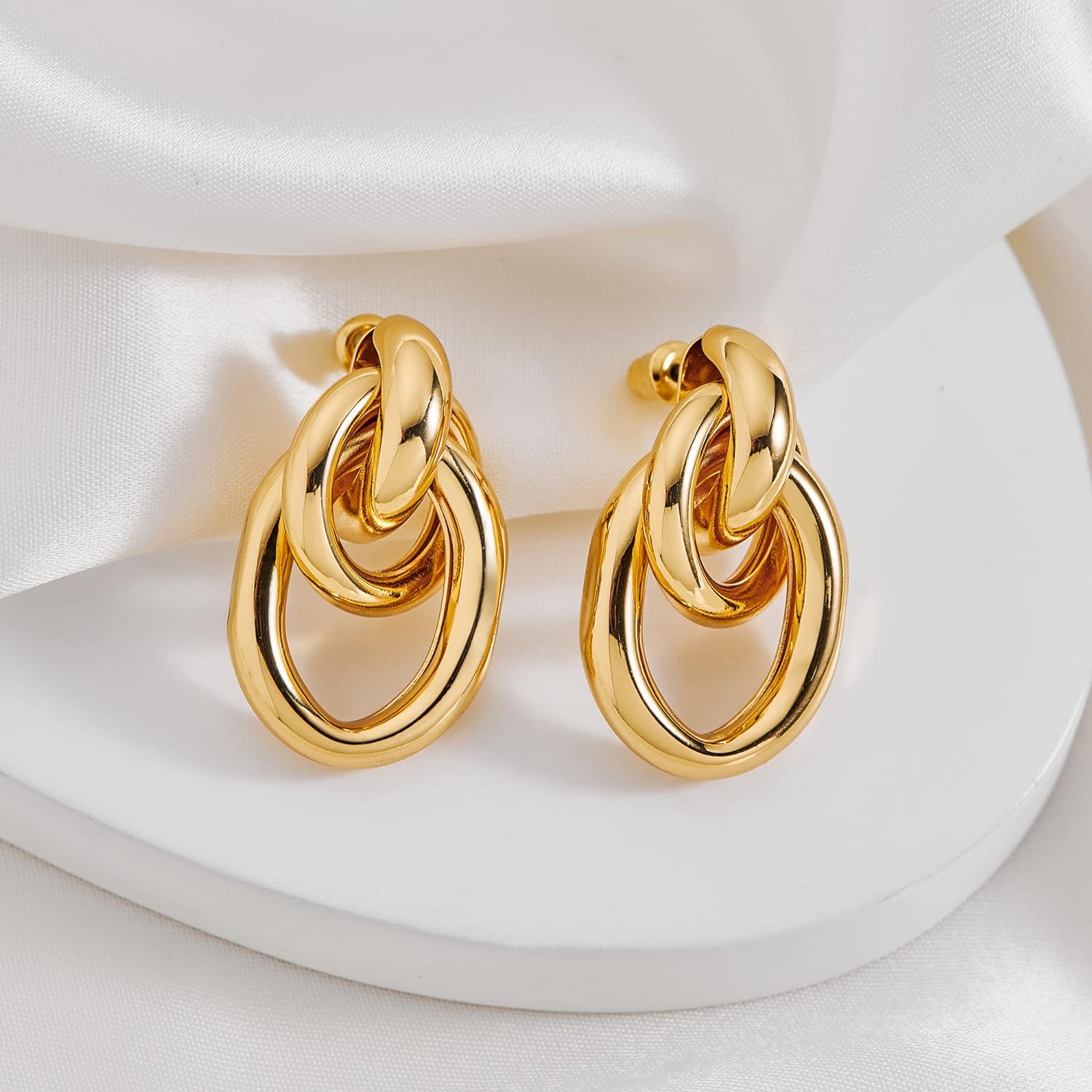 LOVE GEOMETRIC DROP EARRINGS - BUY 1, GET 1 FREE