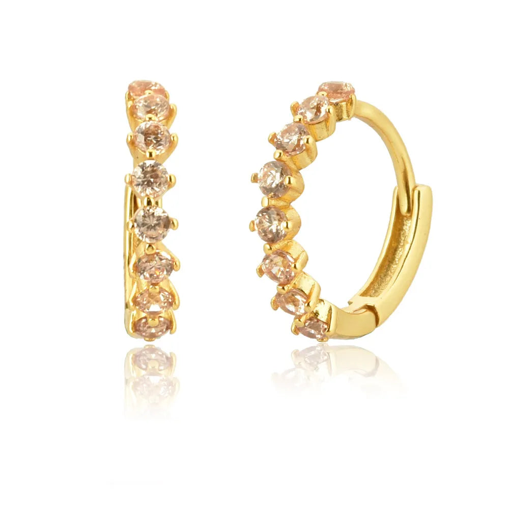 HUGGIES EARRINGS WITH GEMSTONES - BUY 1, GET 1 FREE