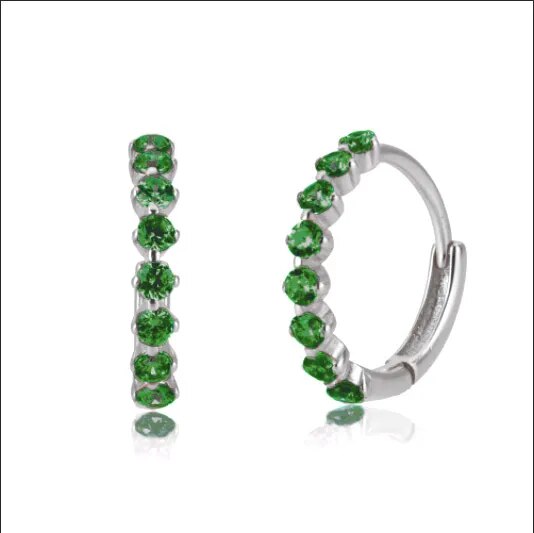 HUGGIES EARRINGS WITH GEMSTONES - BUY 1, GET 1 FREE