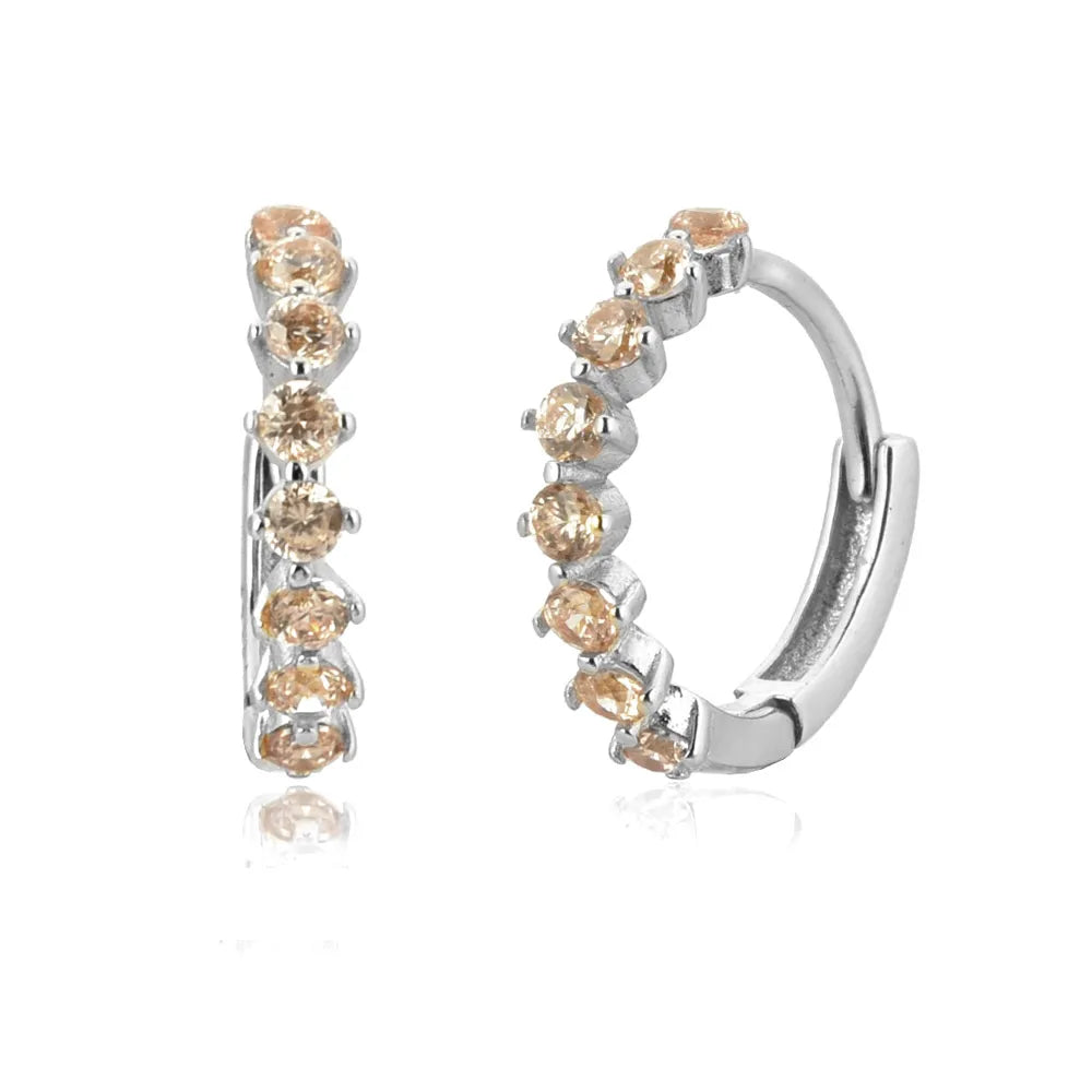 HUGGIES EARRINGS WITH GEMSTONES - BUY 1, GET 1 FREE