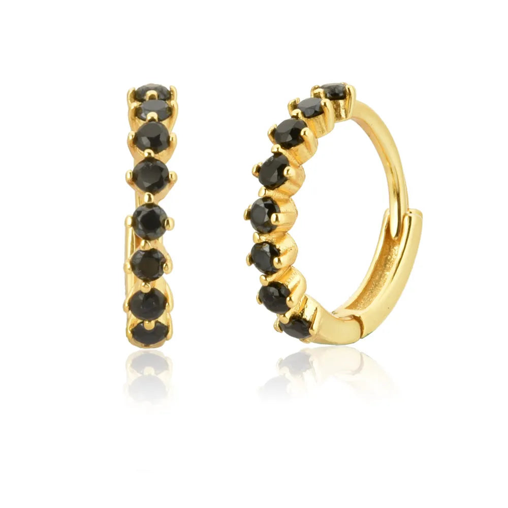 HUGGIES EARRINGS WITH GEMSTONES - BUY 1, GET 1 FREE