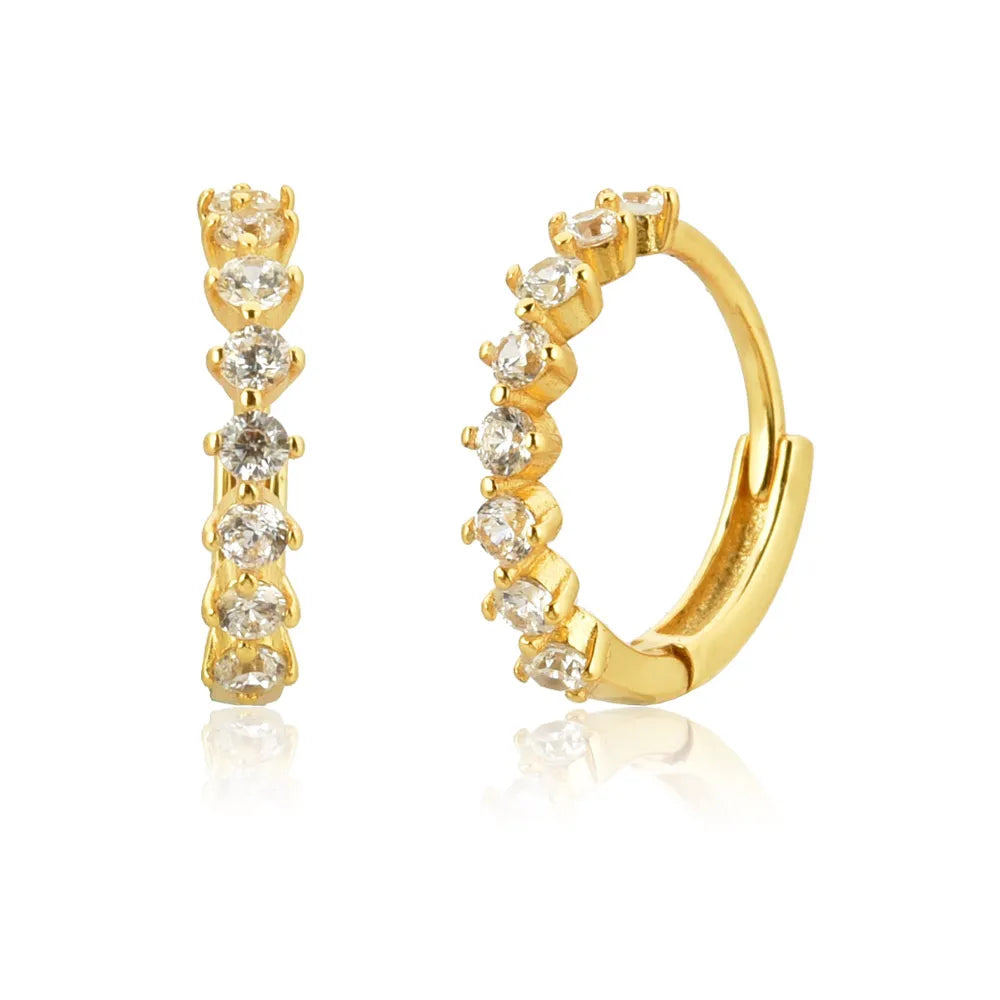 HUGGIES EARRINGS WITH GEMSTONES - BUY 1, GET 1 FREE