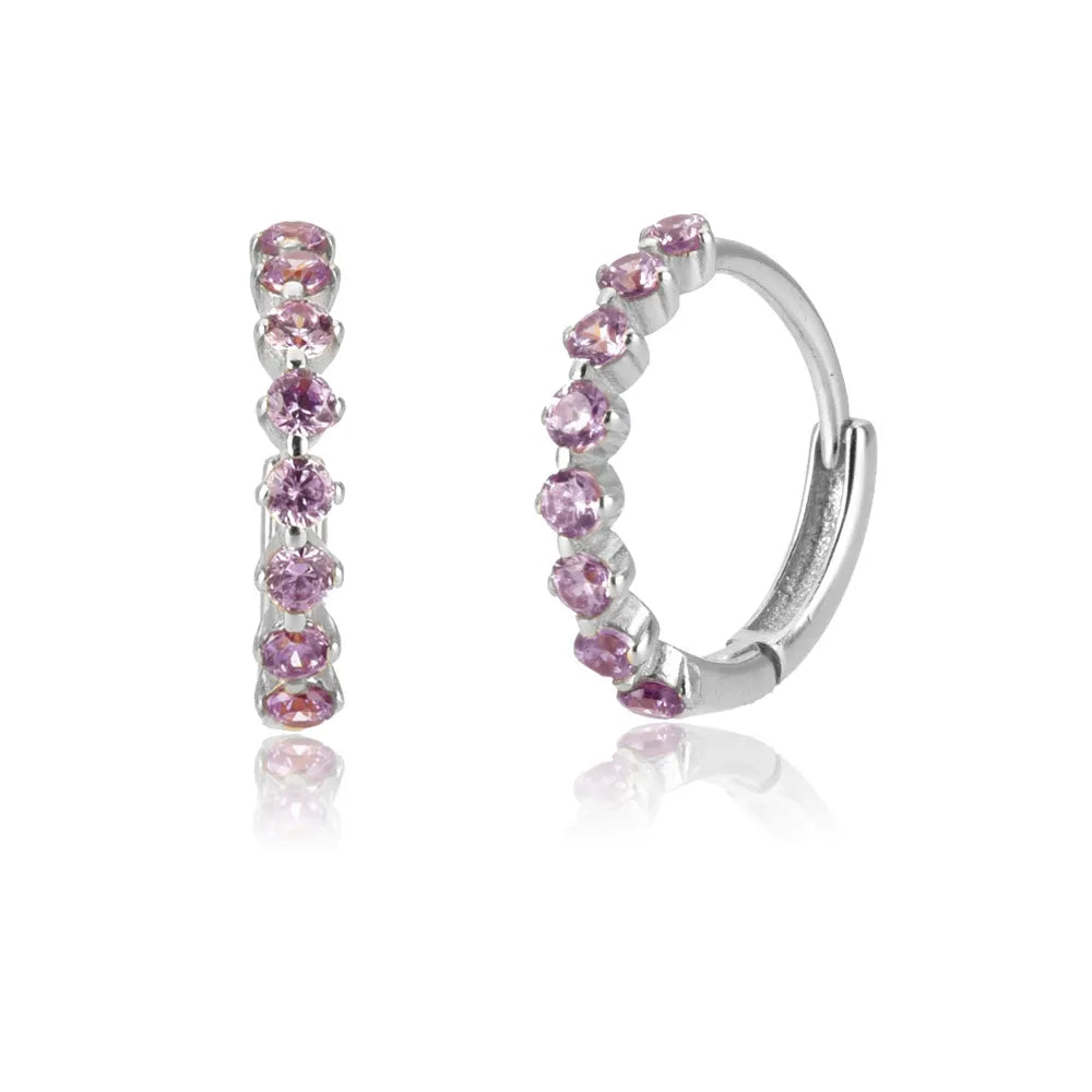 HUGGIES EARRINGS WITH GEMSTONES - BUY 1, GET 1 FREE