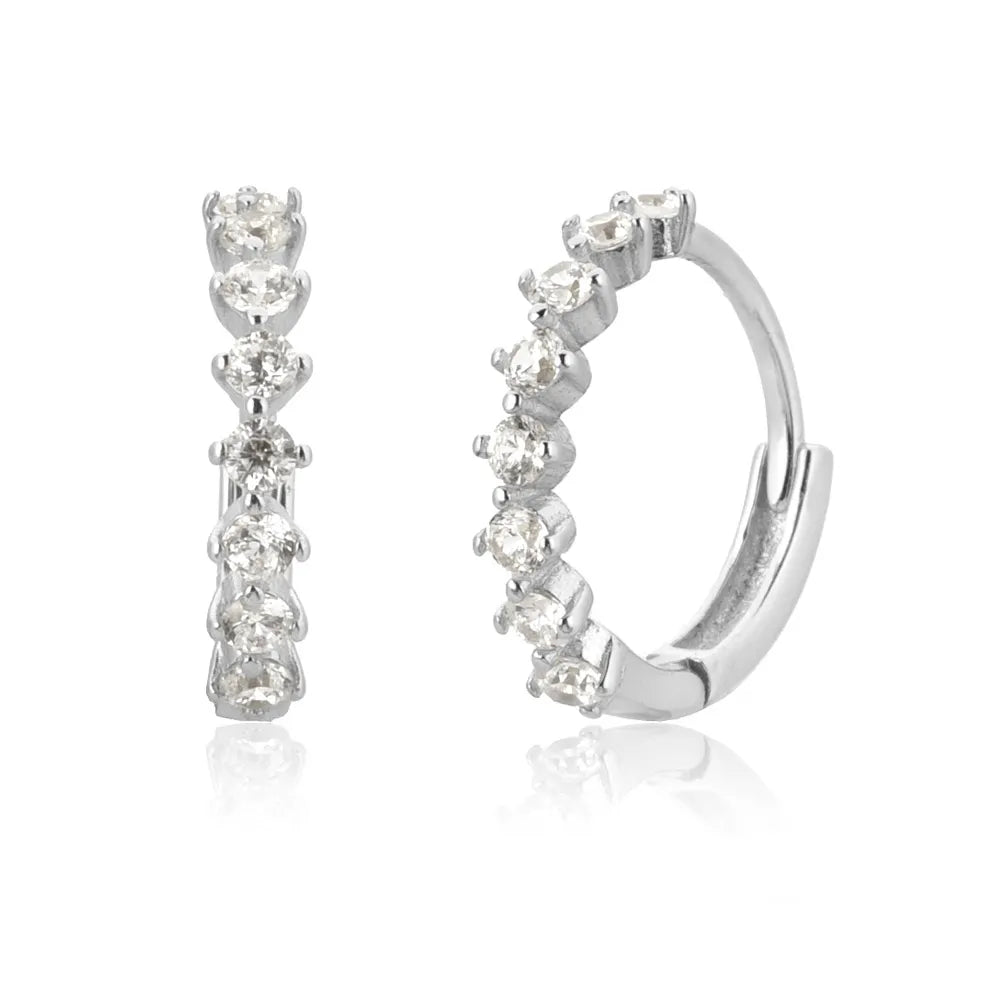 HUGGIES EARRINGS WITH GEMSTONES - BUY 1, GET 1 FREE