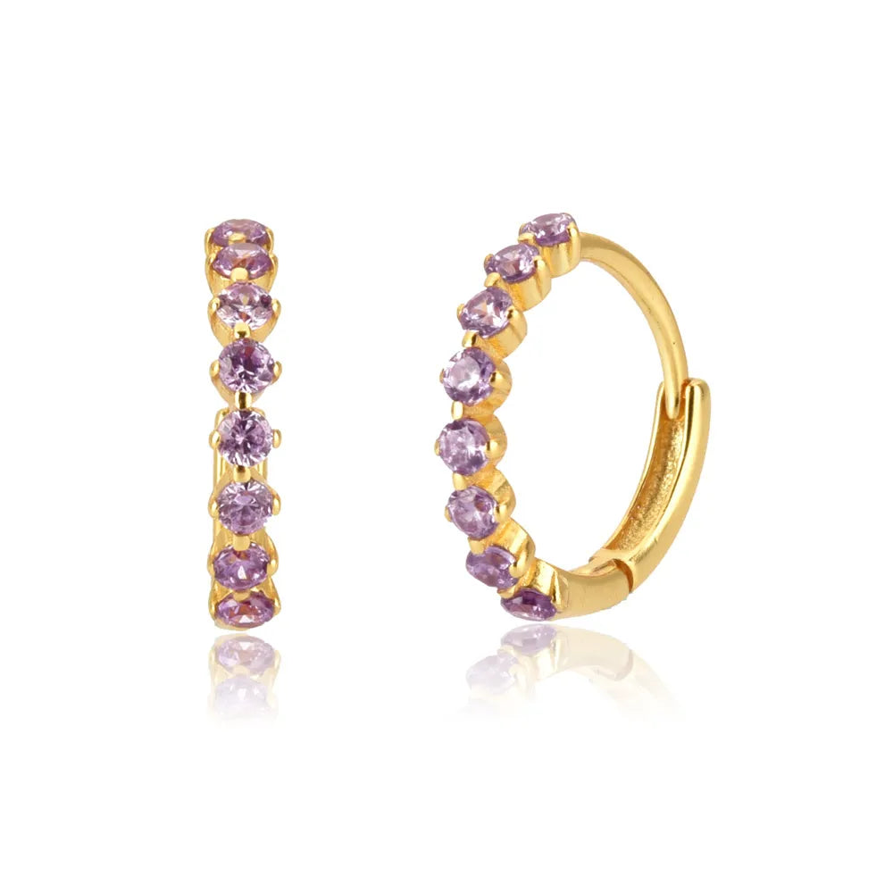 HUGGIES EARRINGS WITH GEMSTONES - BUY 1, GET 1 FREE