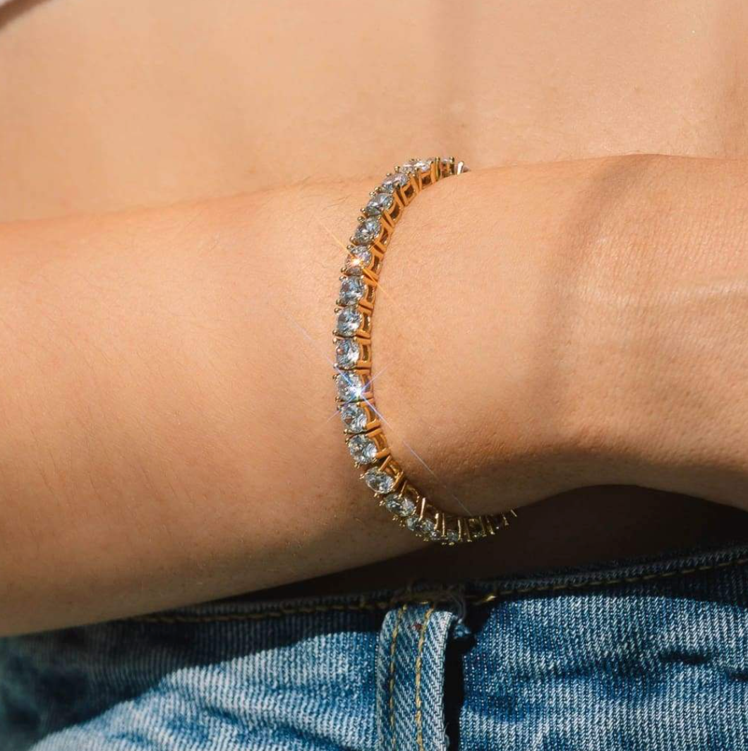 TENNIS BRACELET GOLD - BUY 1, GET 1 FREE