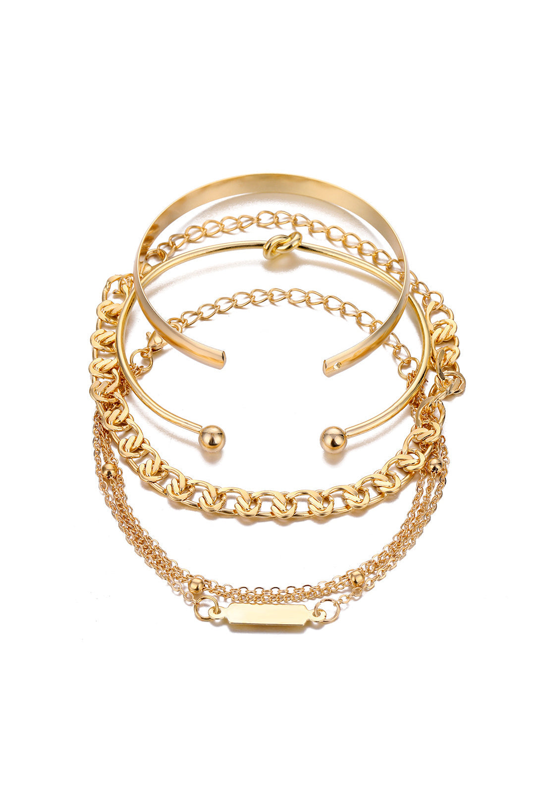 4-PIECE CHAIN BRACELET SET - BUY 1, GET 1 FREE