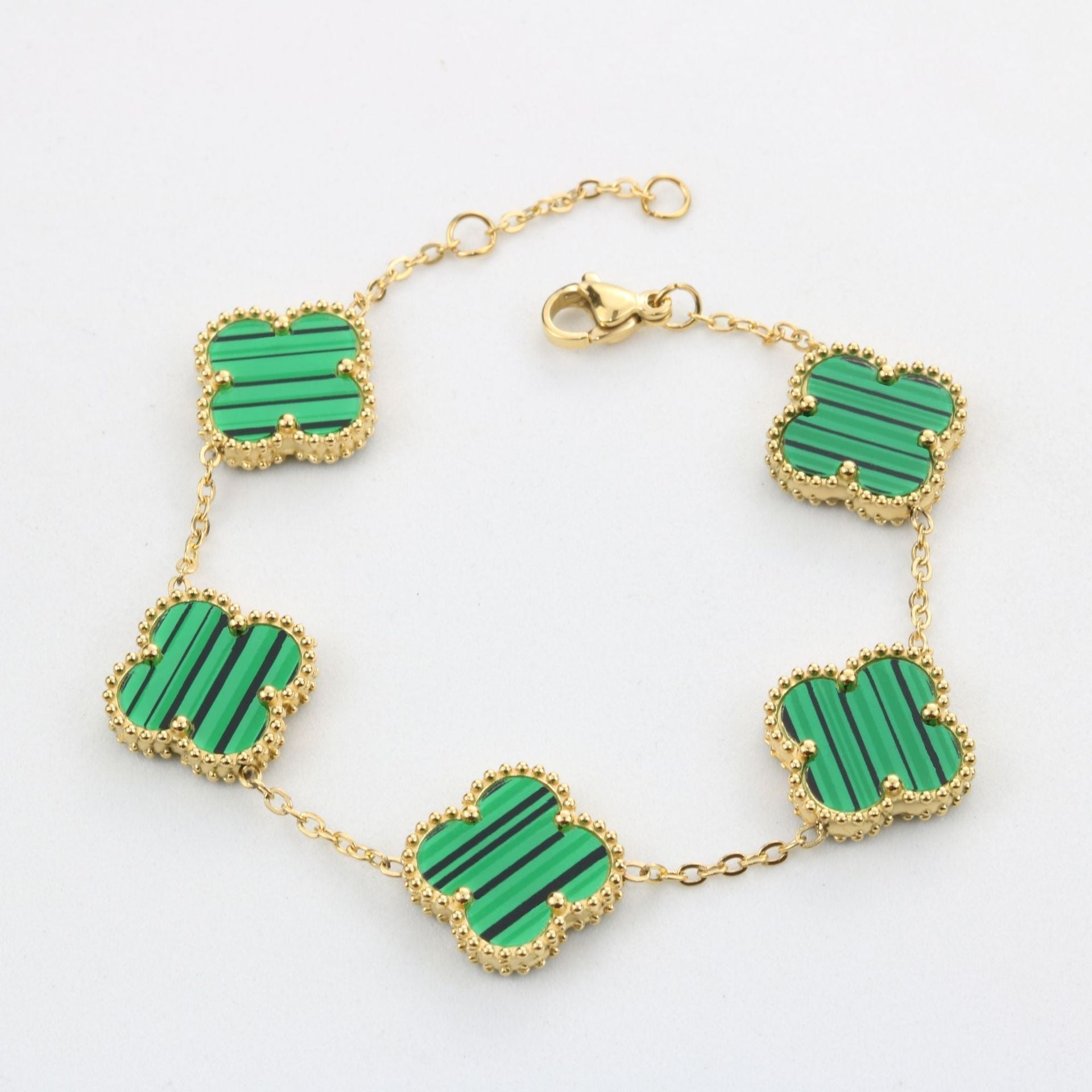 GREEN FOUR-LEAF CLOVER LUCKY BRACELET - BUY 1, GET 1 FREE