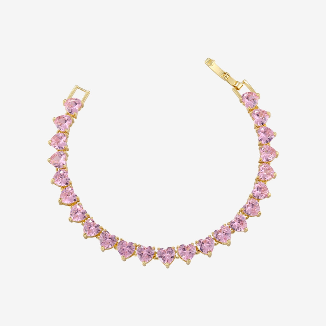 PINK HEART TENNIS BRACELET - BUY 1, GET 1 FREE